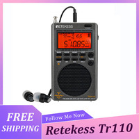 Retekess Tr110 Radio Fm Receiver Cp Portable Shortwave Radios Am Fm All Waves Band Aviation Radio Uhf Vhf Frequency Custom Radio