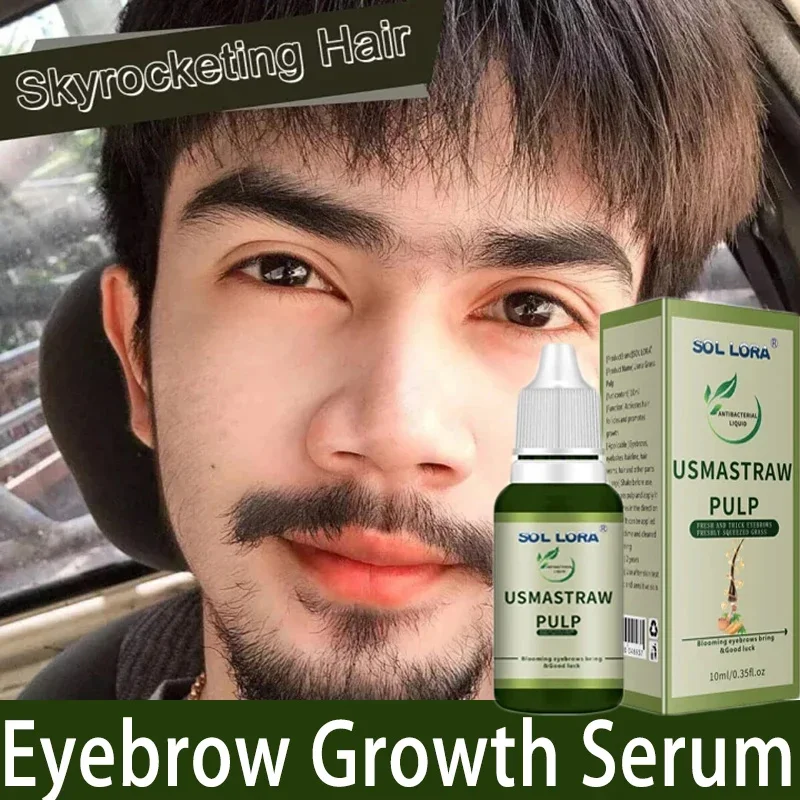 Snelle Wenkbrauwgroei Serum Pure Usma Gras Wenkbrauw Behandeling Vloeistof Dikker Voller Wimpers Enhancer Haar Reparatie Zorg Voor Mannen Vrouwen