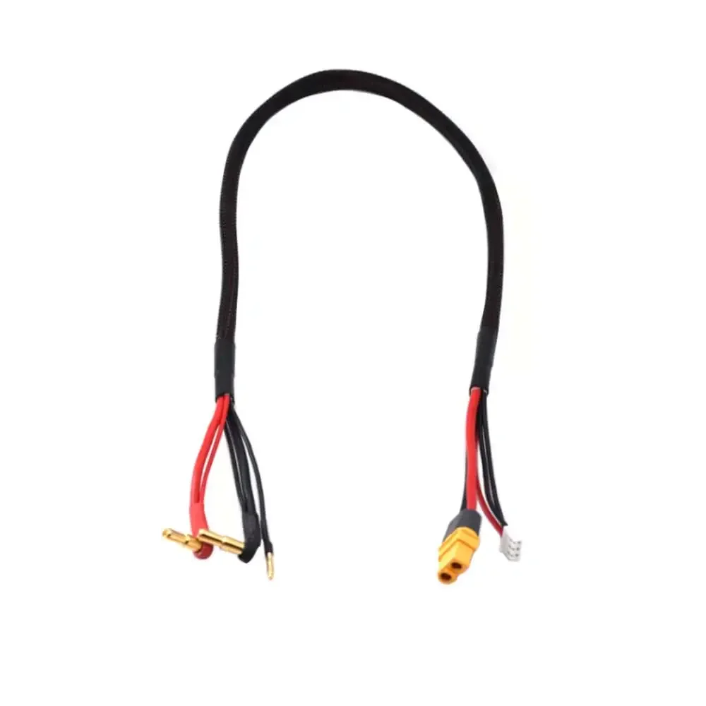 

2S amass XT60 Balance Charging Cable (Lead 4mm & 5mm Multi Bullet Plug, Black Wire 12AWG 600MM