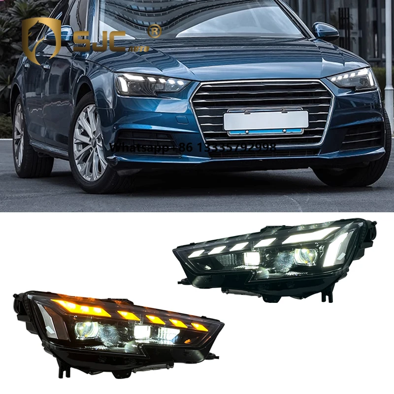 

SJC Suitable forAudi Car Headlamp Suitable for A4L 2017-2019 B9 LED Front Headlight Headlight Car Auto Lighting Systems Head