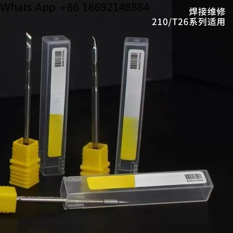 210 Soldering Iron Head for JBC Speed T26 C210 Welding Station Universal Heating Core with Straight Tip and Scimitar Tip