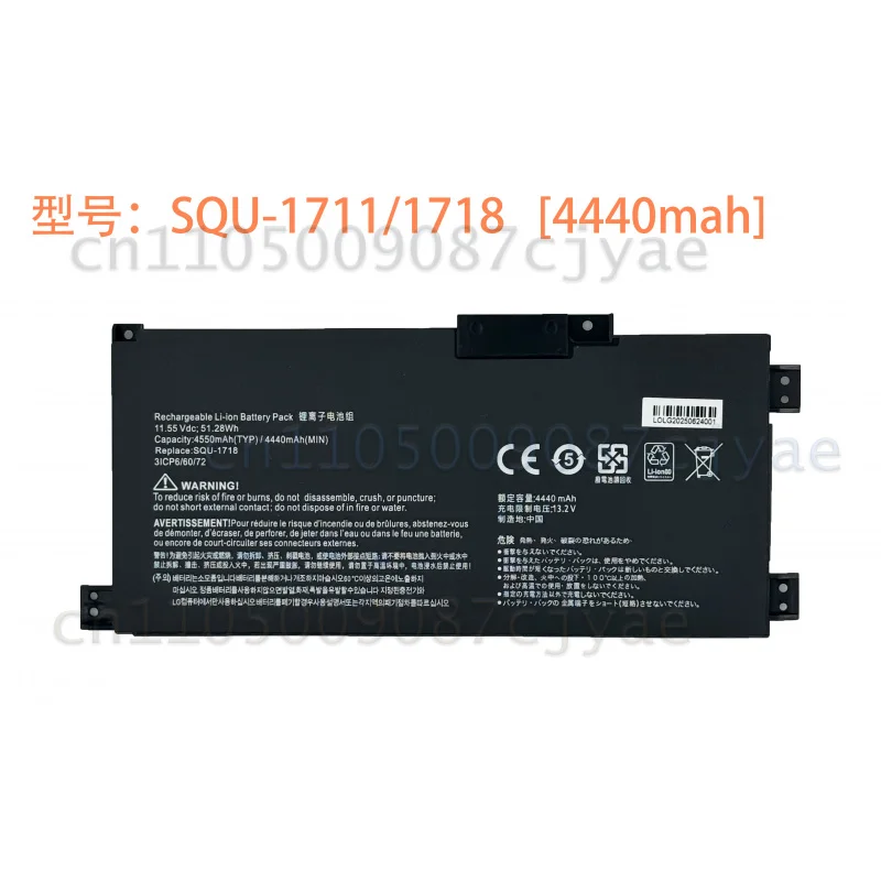 Power Supply Battery For Thunderobot 911Air Master S7 Laptop Replacement Battery SQU-1711 SQU-1718 4440mAh