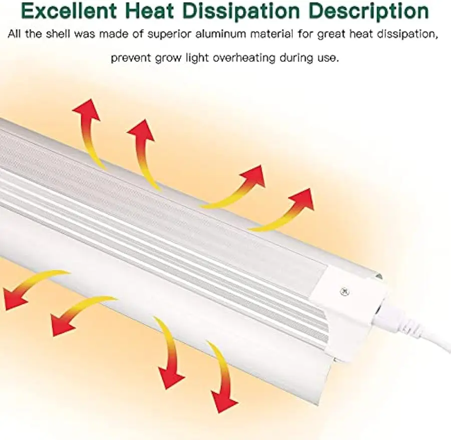 4FT 140W espectro completo LED cresce a luz para plantas de interior, design vinculável, substituição de luz solar super brilhante