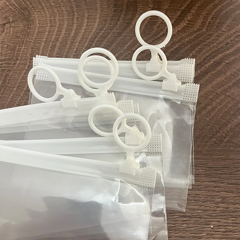 10pcs Pull Ring Zipper Bags Plastic Transparent Pouches Travel Necklace Bracelet Hair Jewelry Storage Organizer Holder Packaging