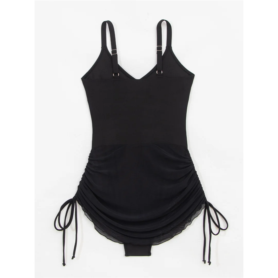 S - XXL Neu 2026 V-Ausschnitt Mesh Transparenter Rock Einteiliger Badeanzug Damen Bademode Gepolsterter Monokini Badeanzug Badebekleidung V6879 – Detail 16