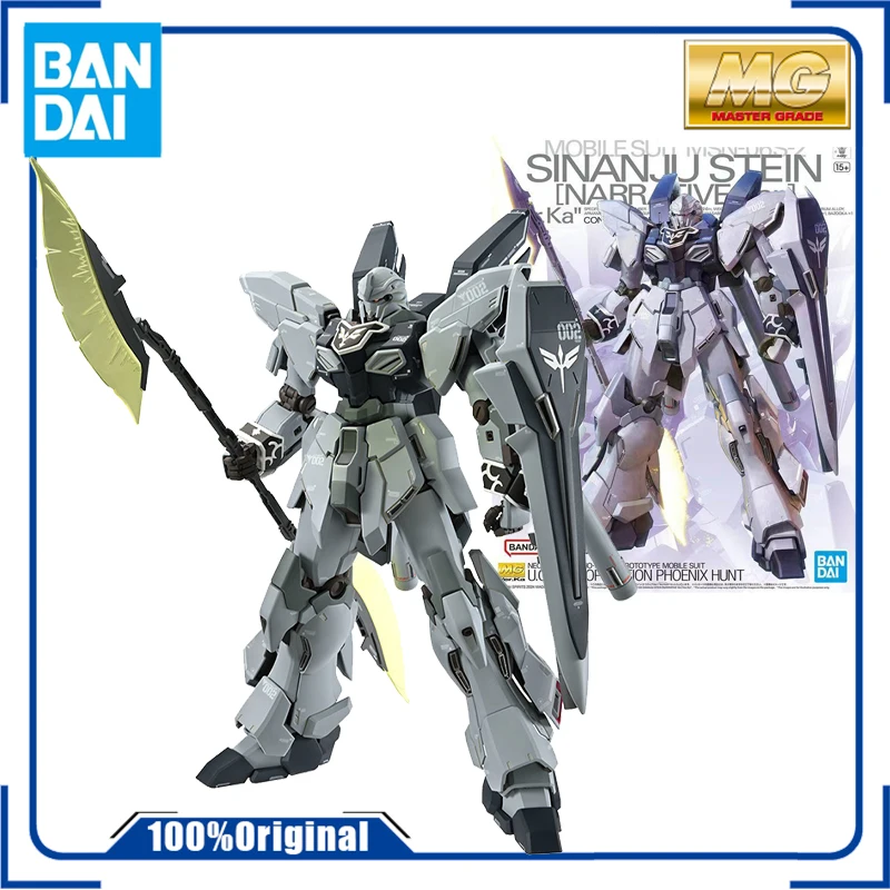 BANDAI Original Gundam Model Kit Anime Figure MG 1/100 SINANJU STEIN NT VER.KA Anime Action Figures Model Collectio Toy