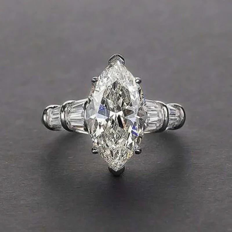 Caoshi Luxus Marquise Zirkonia Ring weiblich wunderschöne Ehering Mode weibliche Ewigkeit Schmuck Accessoires für Verlobung