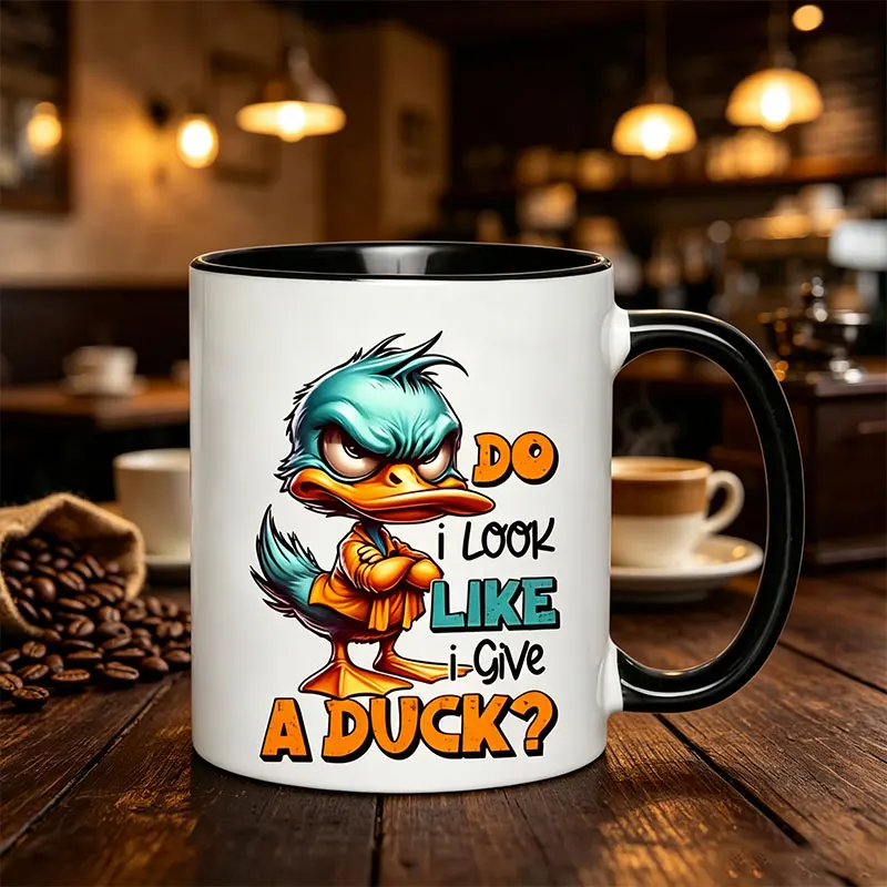 1 Piece, 3A Grade, Do I Look Like I'M Giving Away Ducks? Duck Meat Cup, Fun Cup, 11oz Ceramic Coffee Cup, Room Decoration, Summer and Winter Drinking Cup, Birthday Gift, Holiday Gift, Christmas Gift, New Year Gift, .11Oz