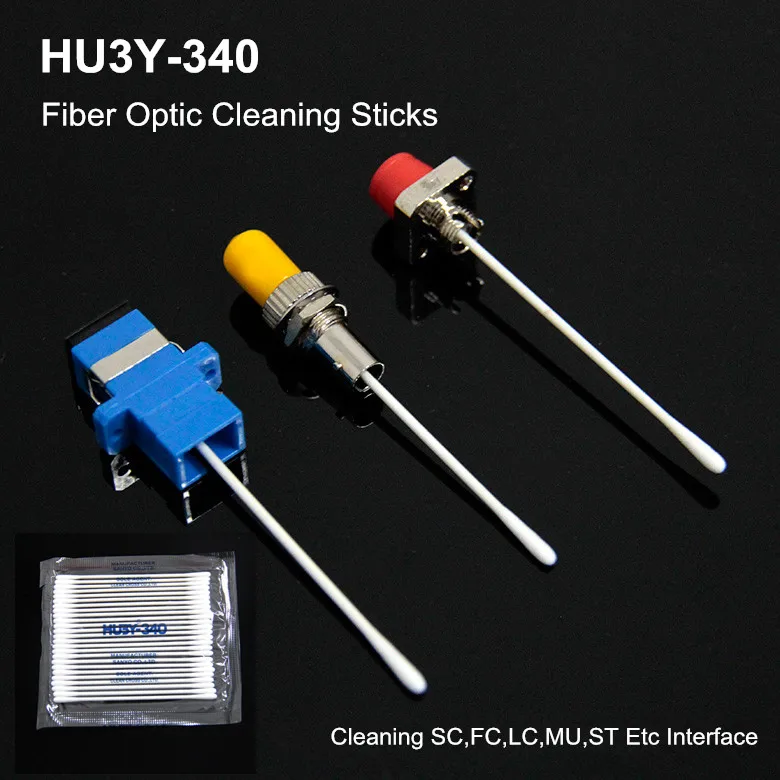 25PCS/bag SANYO HU3Y-340 Fiber Optic cleaner Cotton swab 2.5MM fiber connector cleaner Sticks SC FC LC ST MU cleaning rod