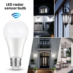 2PCS Radar Motion Sensor Light Bulb E27 20W 18W 15W 12W LED Lamp Smart 220V Working In Night For Home Living Room Stair Pathway