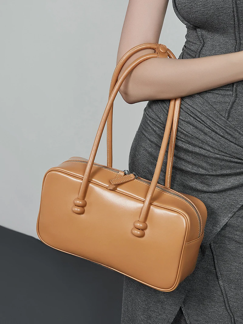 

Split Leather Handbags Women Vintage Shoulder Bag Female Large Capacity Luxury High Quality 2025 Underarm Tote Bag