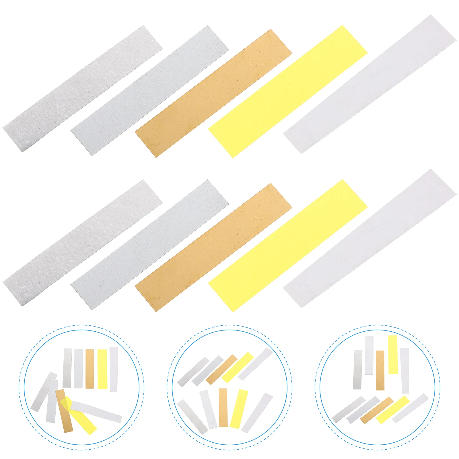 10 Pcs Conductive Material Copper Electrode Strips for Experiment Small Electrode Testing Practical Use Lightweight Portable