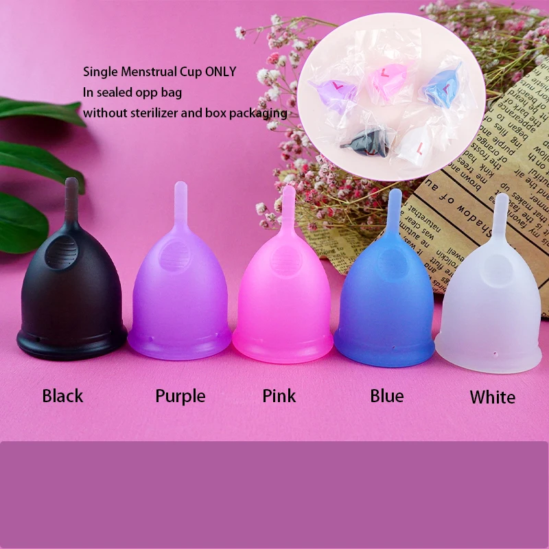 50Pcs Medical Silicone Menstrual Cup XS Leak-proof Vaginal Menstruation Disk Women Personal Health Care Product Period Collector