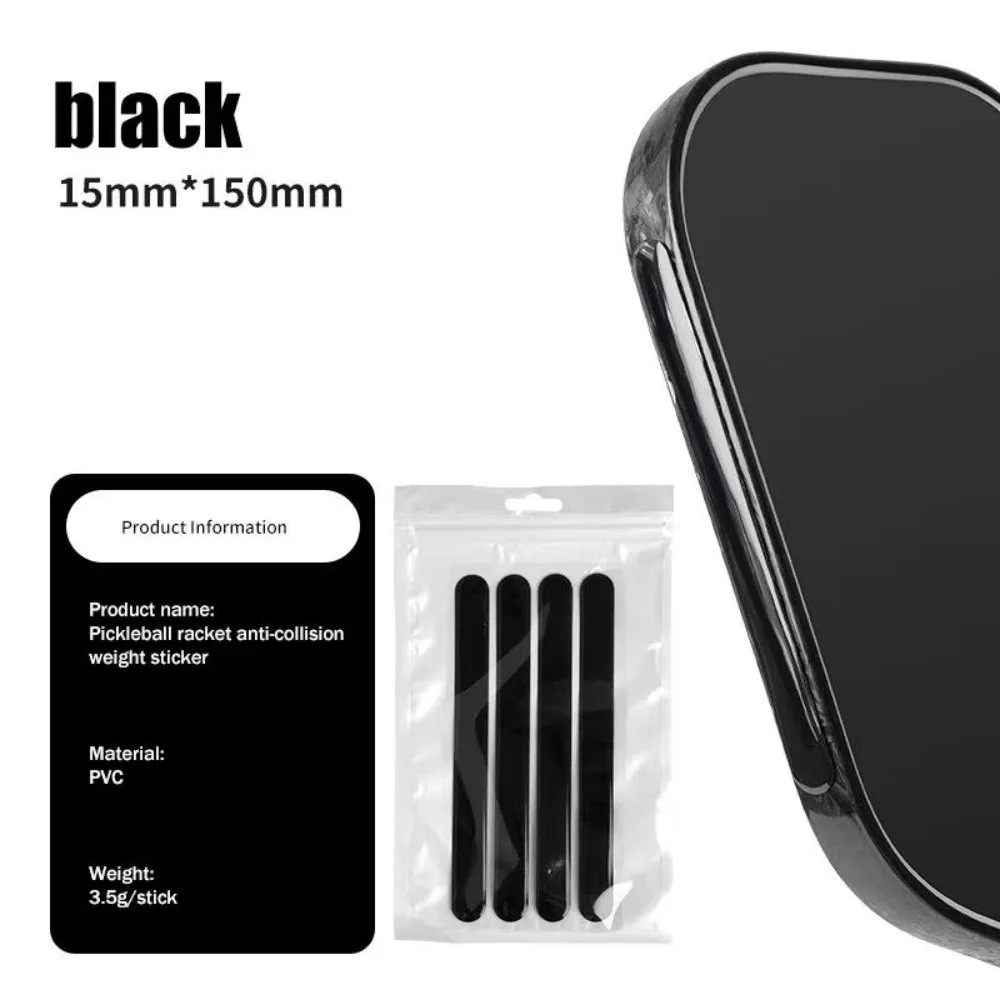 4pcs Wear-Resistant Pickleball Paddle Weight Tape Shock Absorption Colorful Paddle Balance Sticker Increase Strength