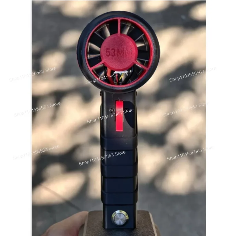 53Mm metal high-speed duct compact body hair dryer brushless turbine motor violent fan, need to bring your own battery