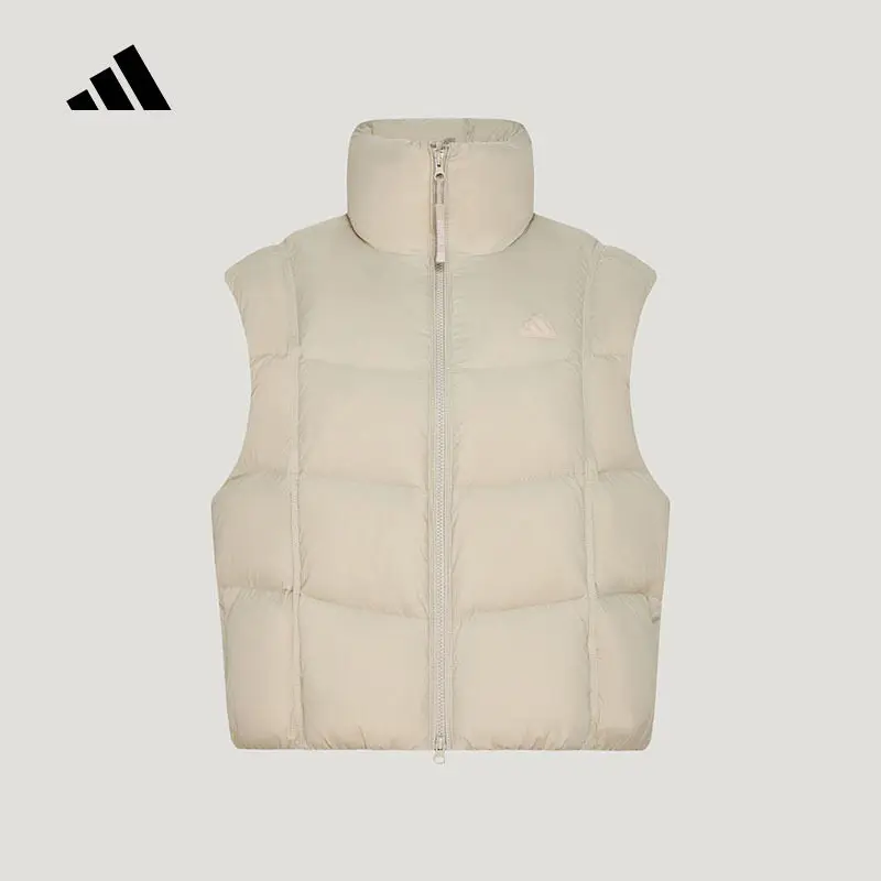 Adidas Adidas Down Vest Autumn Girl Water-proof Windproof Warm Bauxite Brown Duck Down Vest KW4736