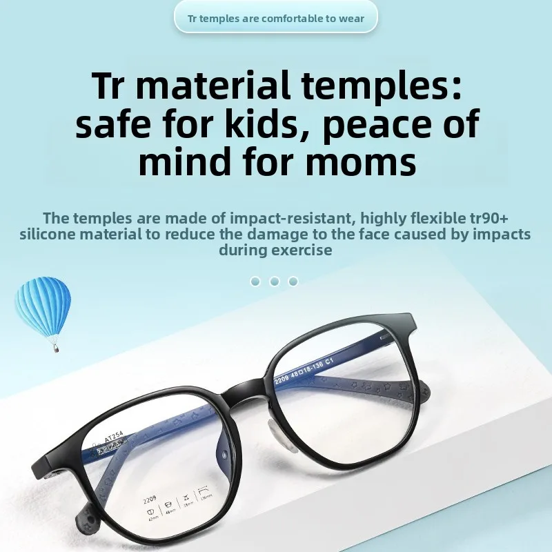CLLOIO تنوعا TR90 وصفة طبية مرنة للأطفال نظارات مكافحة الضوء الأزرق مربع قصر النظر نظارات للقراءة النظارات التقدمية #5