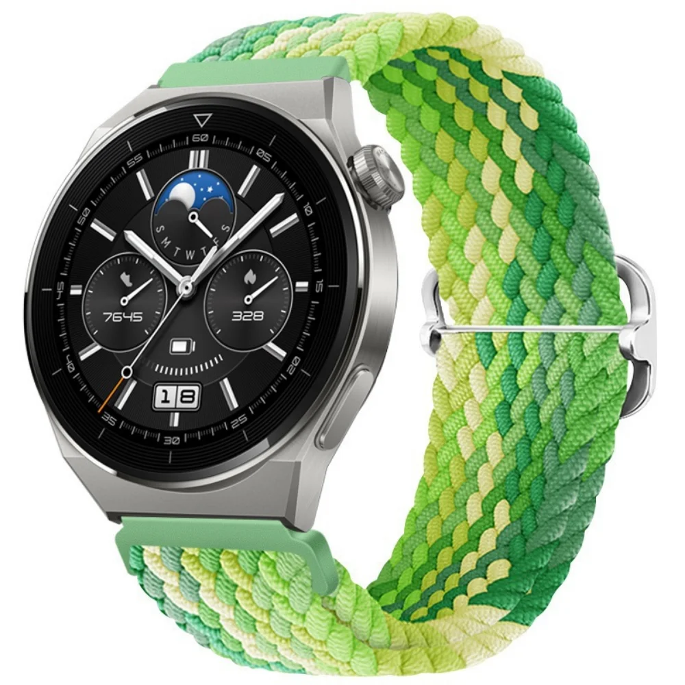 22mm 20mm Braided Strap for Huawei Watch 3/4/GT/2/3/Pro 46mm Nylon Loop Bracelet for Samsung Galaxy Watch 3/4/Classic/5/Pro Band