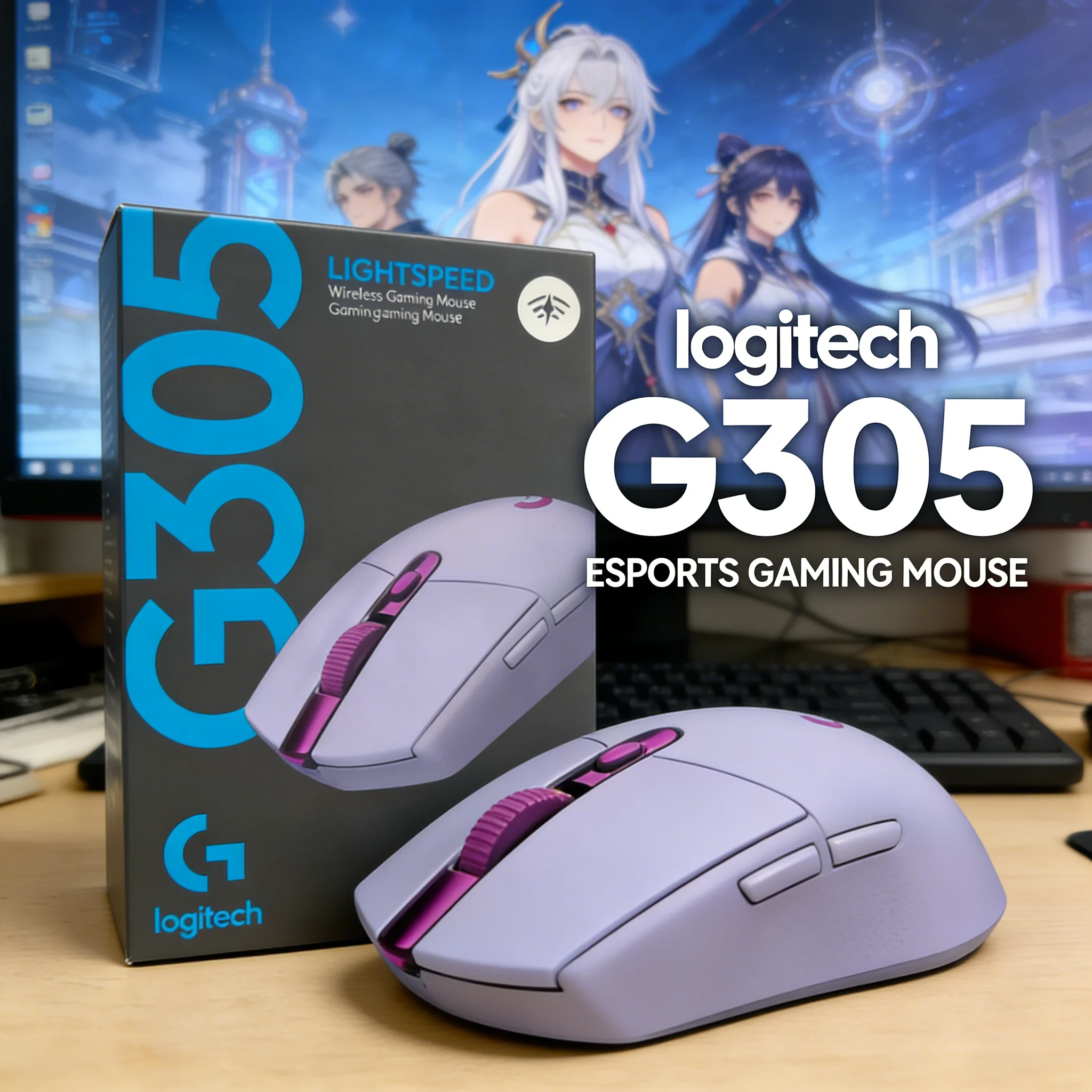 Logitech G305 Daesin Ultra Light Wireless Gaming Mouse 70g 16000 DPI RGB - Lightweight Mice for LOL PUBG PC And Laptop