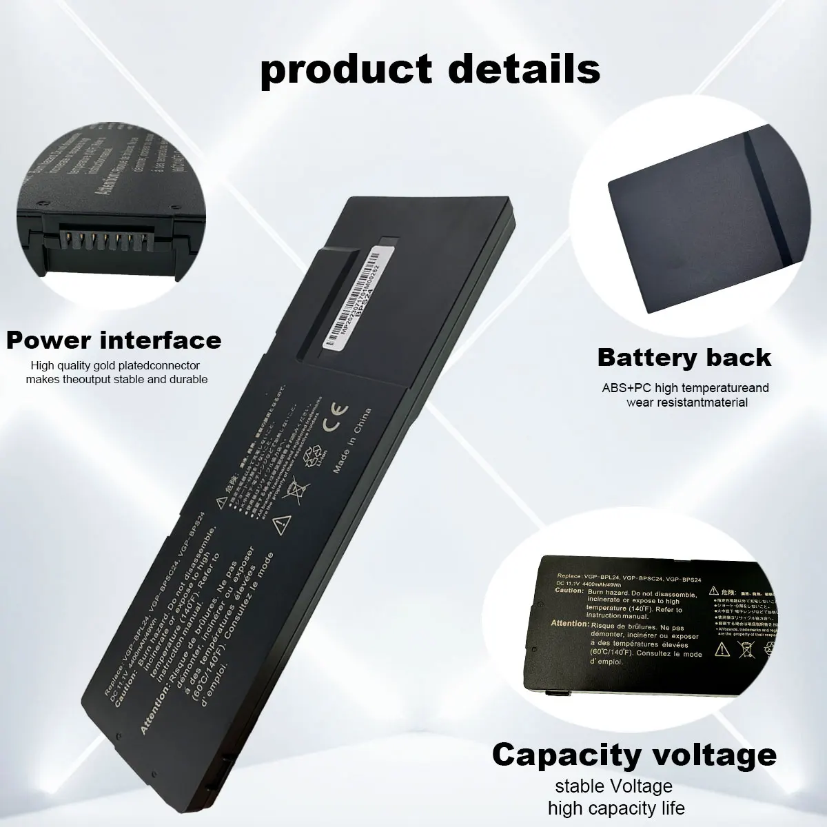 Imagem -03 - Bateria para Sony Vaio Bps24 Bpsc24 Bpl24 para SA sb sc se Vpcsa Vpcsb Vpcsc Vpcsc Vpcsd Vpcse Bateria Recarregável Novo Dxt-vgp-bps24
