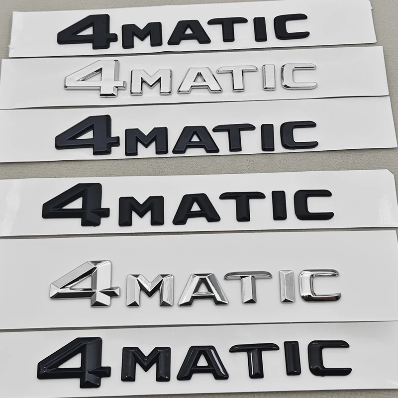 

3D ABS Chrome Car Letters 4MATIC 4 MATIC Rear Trunk Badge Emblem For Mercedes Benz C E G S GLC GLS Class AMG Sticker Accessories