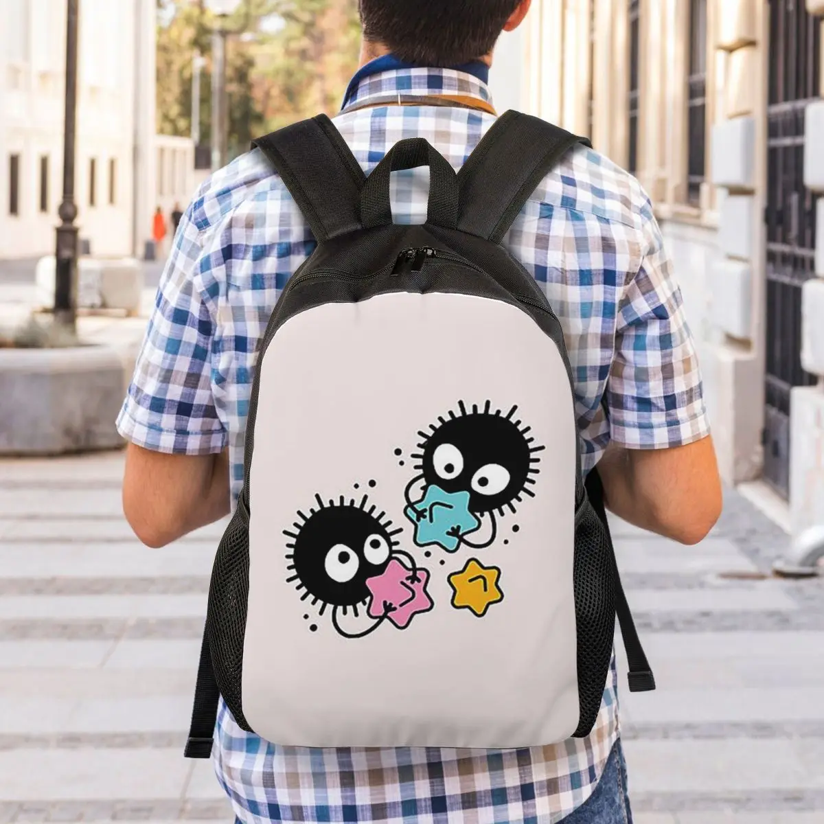 Soot Studio Ghibli Backpack Student Boys Girls BookBag School Bag Laptop Shoulder Bags