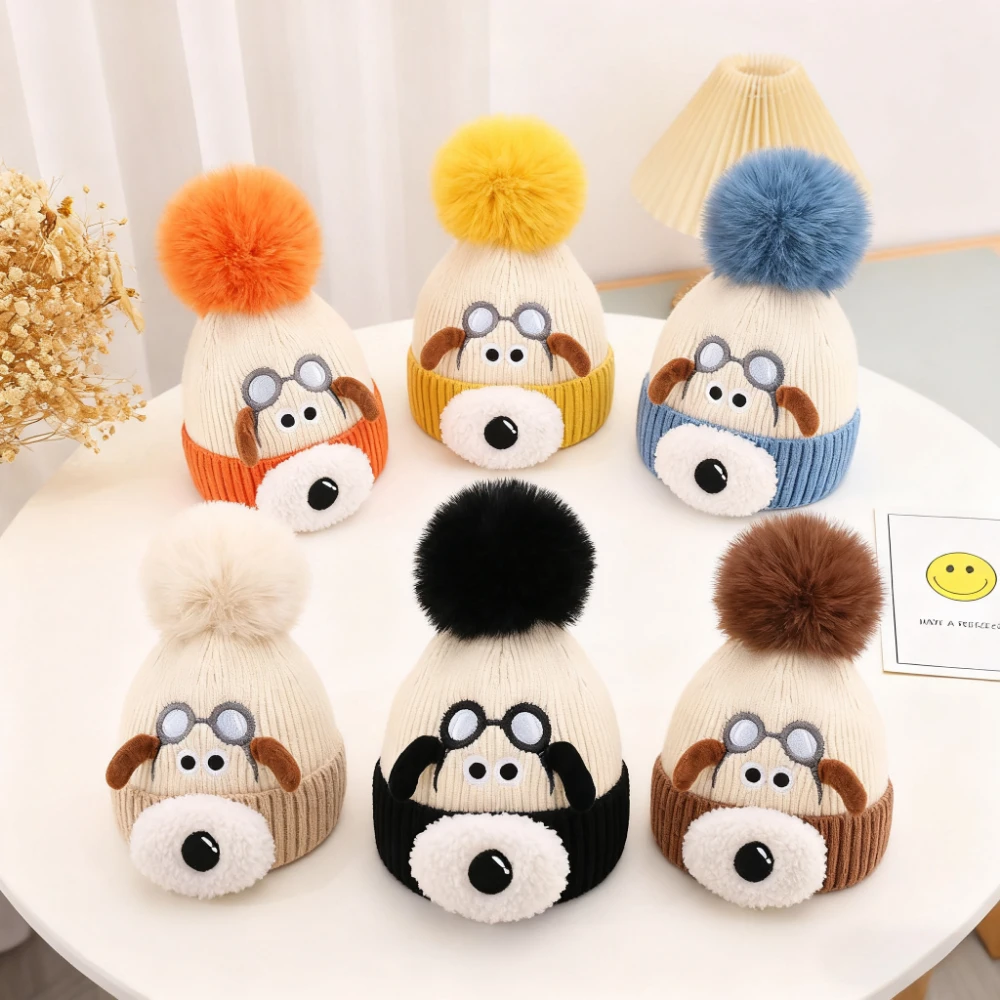 

Новая детская шапка Woof Dog, теплая защитная зимняя вязаная шапка с героями мультфильмов, ветрозащитные утолщенные наушники, детские зимние принадлежности, Рождественский подарок