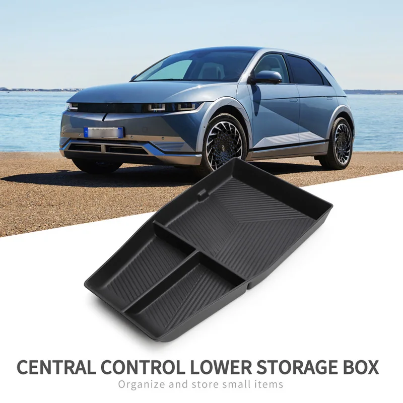 For 2022 Hyundai IONIQ 5 Lower Center Console Storage Box Armrest Storage Box Interior Modification Accessories