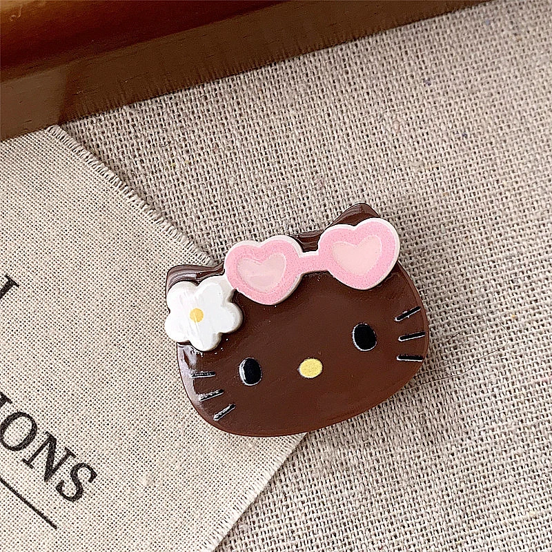 Sanrios Hair Accessories Anime Figures HelloKittys Acrylic Headwear Cute Cartoon Animal Hair Clips  Headwear Decorate Craft Gift