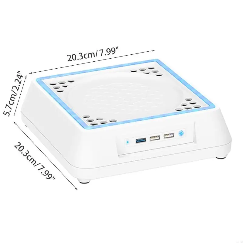 Colorful Breathing Cooling Base Fan Accessory Charger Dock Stand 3 USB Ports Cooler for XB Series X Console - Image 6