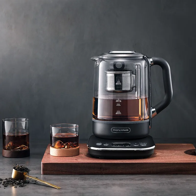 MORPHY RICHARDS หม้อต้มชา1.7L teko listrik มัลติฟังก์ชั่นอุณหภูมิตัวดูดแม่เหล็ก MR6088ปรับได้