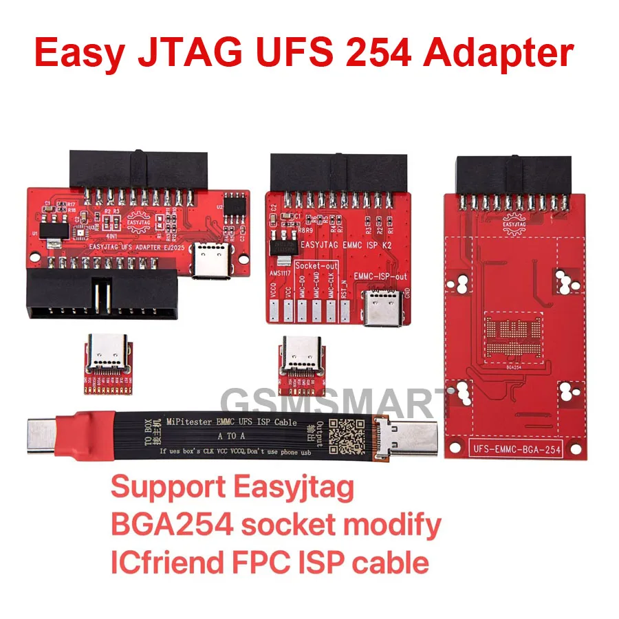 original MIPI ISP adapter Support Easy jtag BGA 254 Socket Modify ICfriend FPC ISP Cable MIPItester EMMC UFS ISP Cable A to A