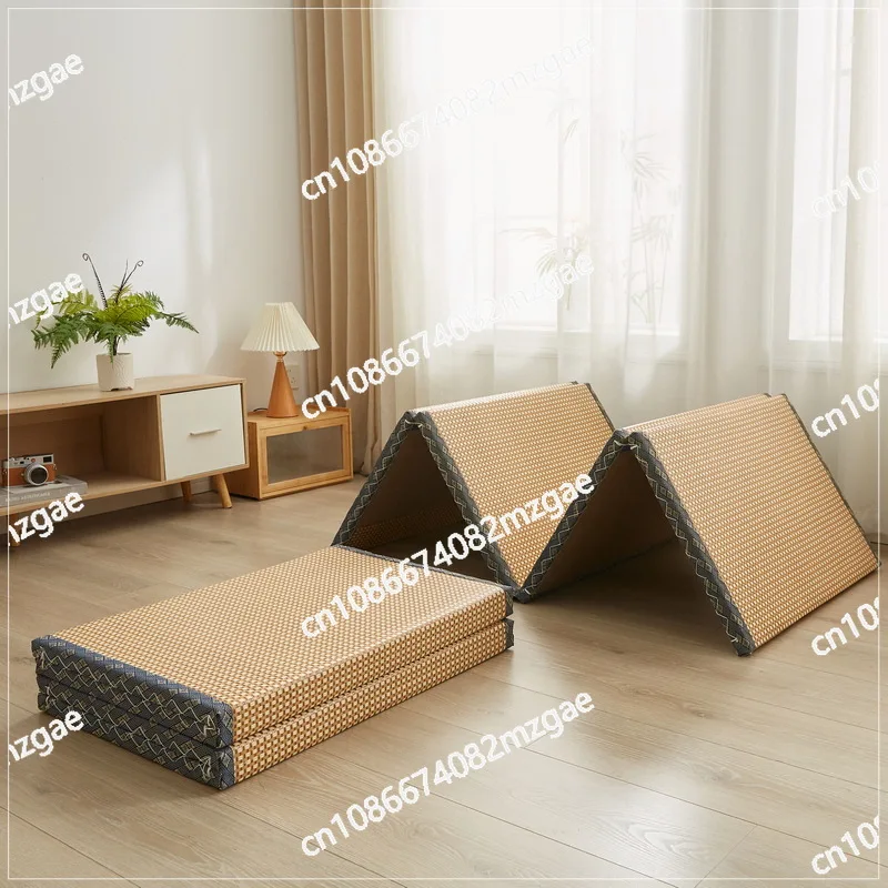 Coconut Palm Tatami Folding Mattress for Students, Floor Mat with Sweat Steaming and Day Bed Function System