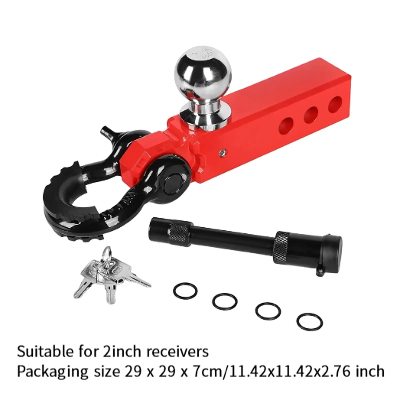 Premium Aluminum Alloy Shackle Towing Hook Removable Hitch Cover Module for Vehicle Recovery and Professional Breakdown Kit
