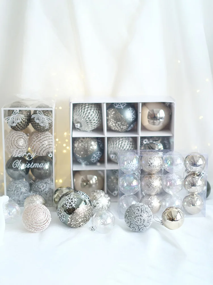 

Nordic Snowy Flower Creative 6CM8CM Christmas Ball Pendant