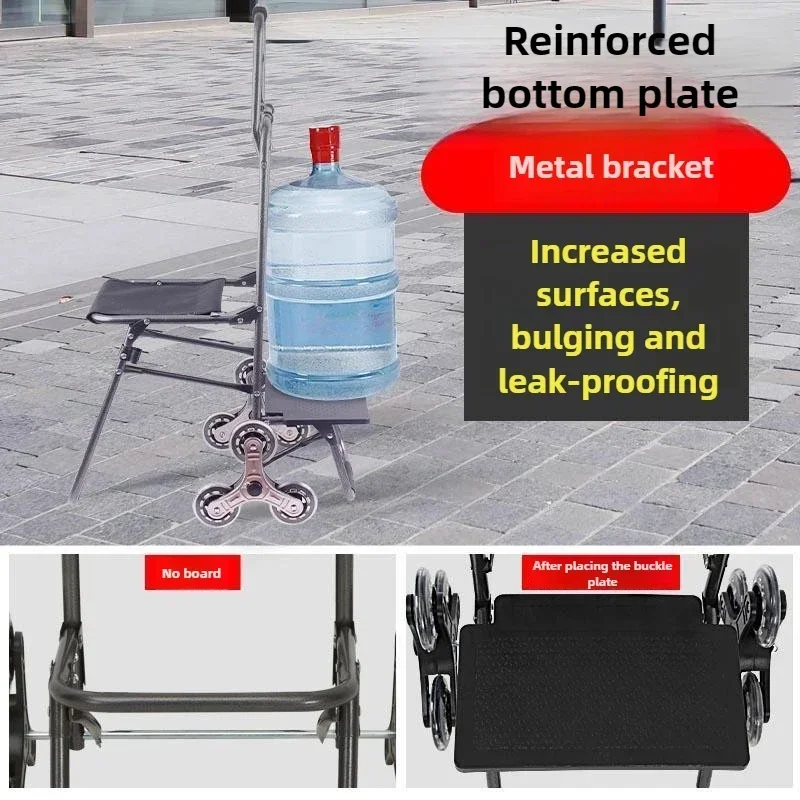 Escalier d'escalade pour acheter de l'épicerie, petit chariot avec maison pliante, bagage portable, chariot de conducteur, petit chariot, caddie