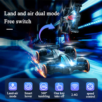 JJRC RC Drone Mini Land-Air Plane Aircraft Dual-Mode Four-Axis Remote Control Aircraft Tumbling Light Unmanned Vehicle Kid Toy