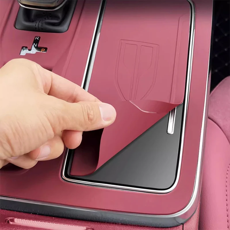 

For Hongqi HS5 2024 2025 2026 Car Center Gear Shifter Panel Silicone Panel Pad Protection Film Water Cup Holder Cover Accessory