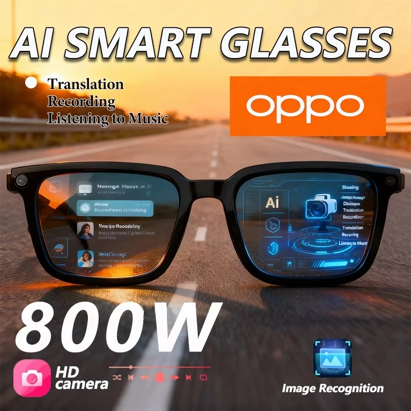 �y�Z�[�����zOPPO 800WHD AI�X�}�[�g�O���X �r�f�I�ʐ^�J�����O���X ���@�\���� Bluetooth���y ChatGPT�ʘb �|��@�\�t��