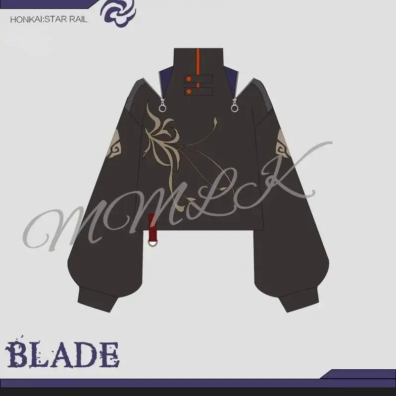Honkai: Star Rail Cosplay Blade Women Men Loose Jacket Coat Hooded Hoodie Windbreak Pants Set Full Suit Carnival Costumes