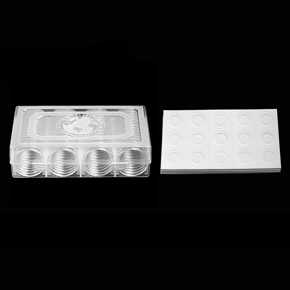 41 MM Coin Holder 60 Pieces Collection Box For Coins Storage Capsules Protection Boxes Container