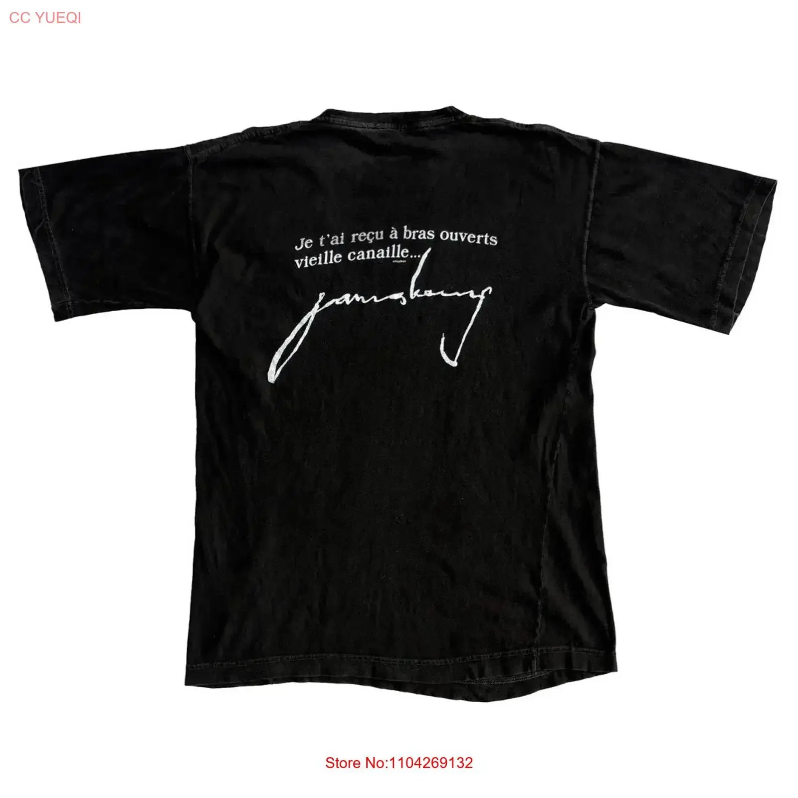 Serge Gainsbourg 1990 90s Vintage Polygram Merch Concert Tour Rare T Shirt vintage Washed homme Stretched Stylish fashion