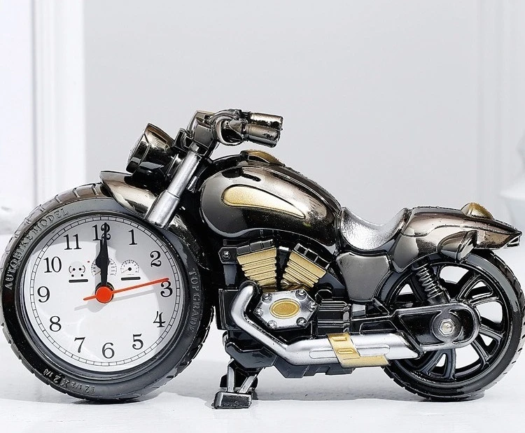 

Daily necessities alarm clock New style motorcycle alarm clock, fashionable personalized alarm clock Student bedside clock Home