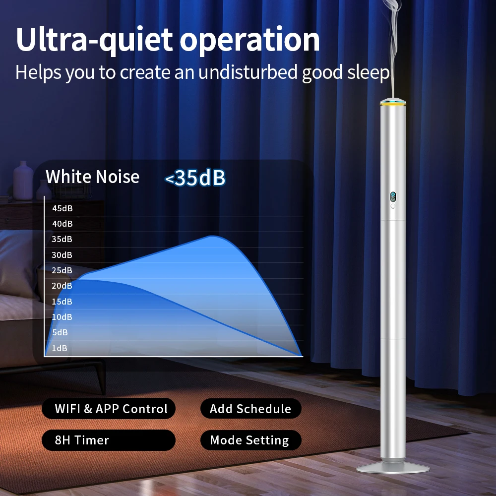 Remote Control Floor-standing Large Space Air Freshener Standalone Waterless Essential Oil Diffuser