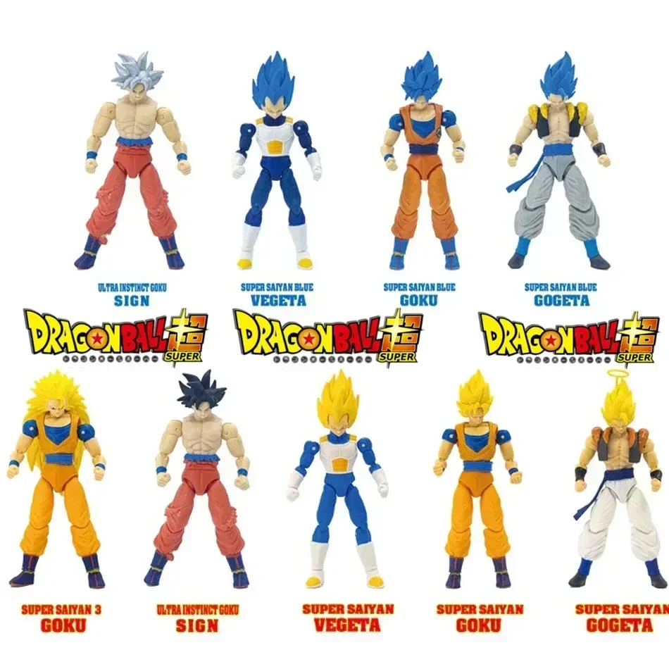 9pcs Dragon Ball Action Figure Anime SHF Super Saiyan Action Transformable Doll Model Toy Collection Gift 16-18 cm