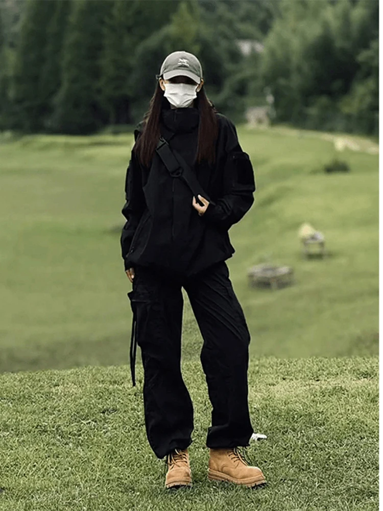 

Мужские демисезонные водонепроницаемые рабочие брюки Bla Samurai, большие размеры, для альпинизма, модные молодежные повседневные штаны