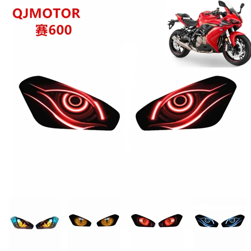 For QJMOTOR Race 600 600RR Motorcycle accessories headlight protection sticker headlight guard sticker