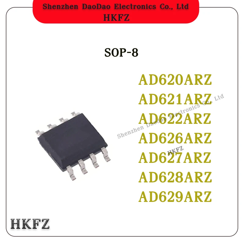 AD620ARZ AD621A AD622A AD626A AD627A AD628A AD629A R7 REEL7 IC SOP-8 Differential Amplifier Chip New Original