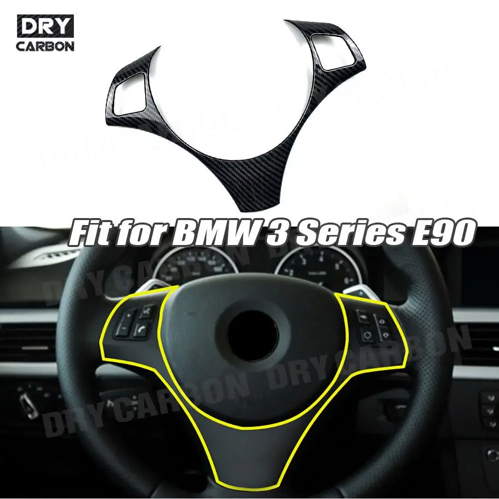 

Car Steering Wheel Decoration Cover Frame Sticker Trim Body Kits For BMW 3 Series E90 2005-2012 ABS Material Inner Accessories