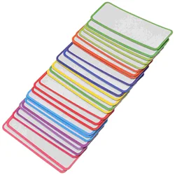 27 Uds. Etiquetas magnéticas para pizarra blanca, imanes para refrigerador, etiquetas de nombre de tarjeta borrables, tiras de colores, marcador de fricción para mensajes